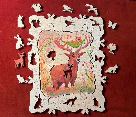 Deer and Cat Friendship