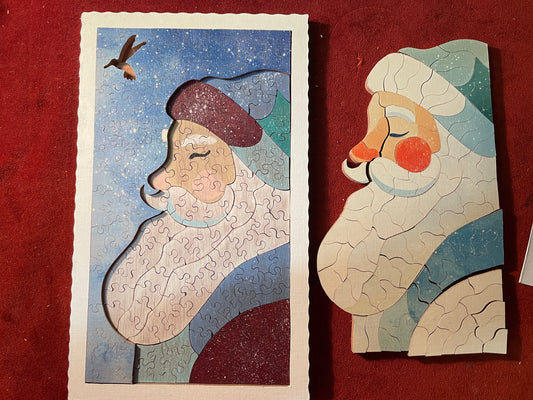 Santa in the Snow Sky