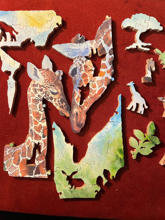 Giraffe Mom and Baby