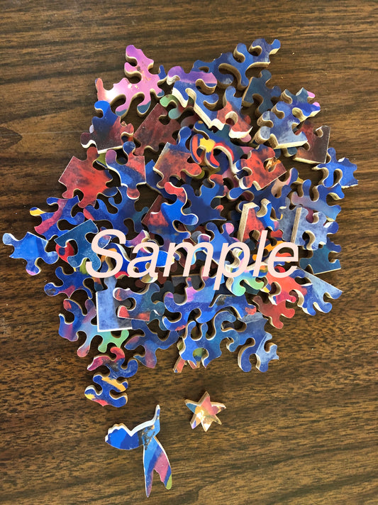 Moon village under a cat