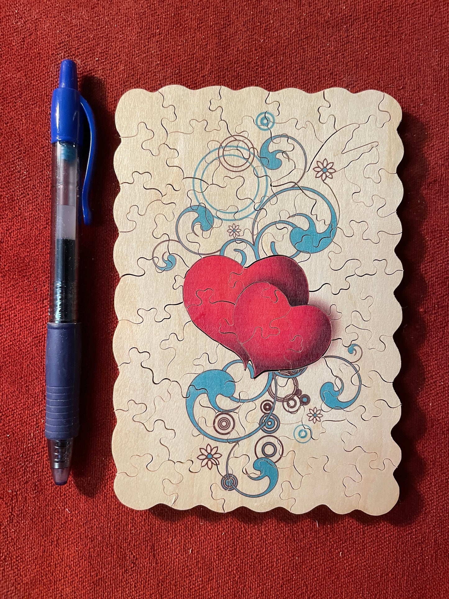Valentines Hearts and swirls
