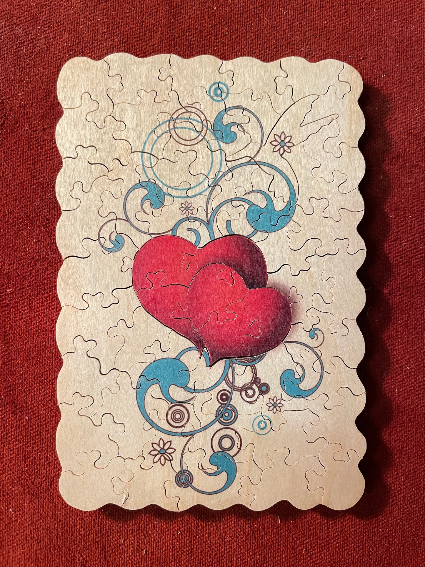 Valentines Hearts and swirls
